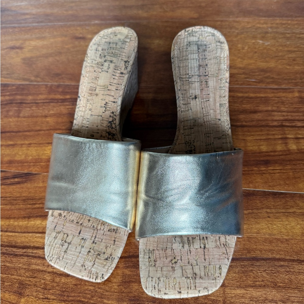Gold Wedge Sandals